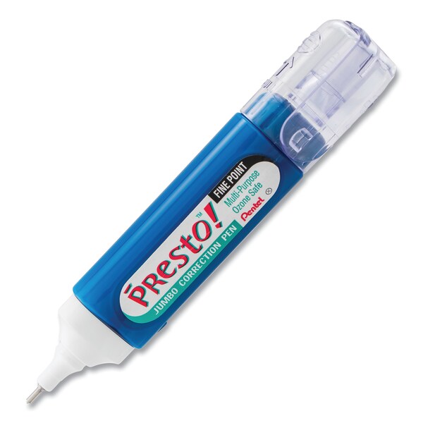 Pentel Presto Multipurpose Correction Pen, 12 ml, White ZL31W